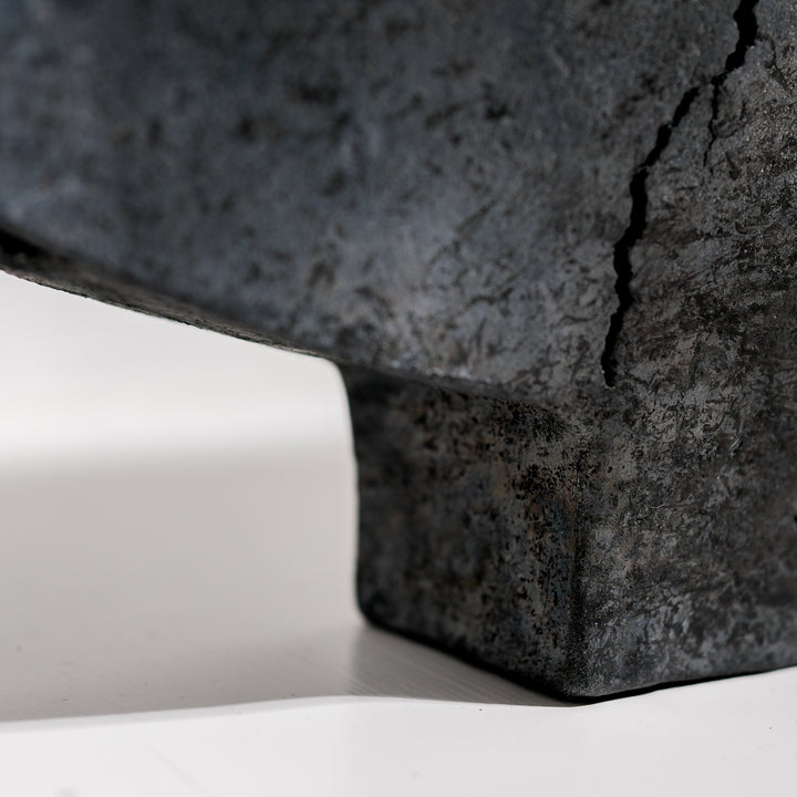 Gundula Sommerer, Flügelvase, Raku | schwarz (GS195)