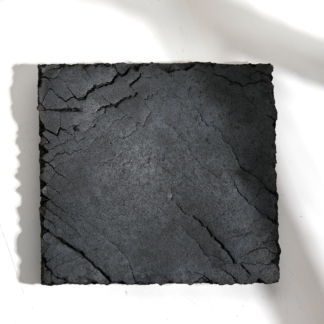 Gundula Sommerer, Raku bowl, square | black (GS206)