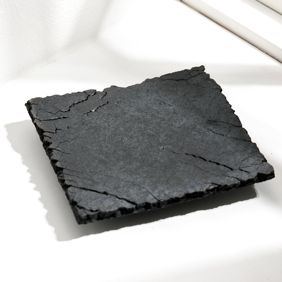 Gundula Sommerer, Raku bowl, square | black (GS206)