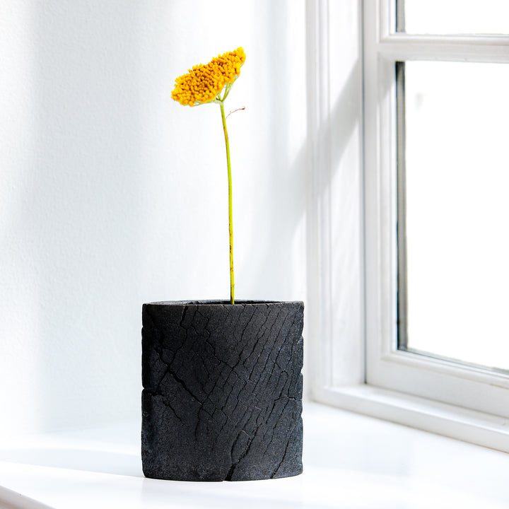 Gundula Sommerer, Raku vase | black, oval (RP143)