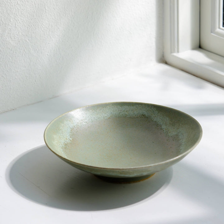 Hiromi Suzuki, Schale, japanische Keramik aus Mashiko, groß, zartgrün (HS06)