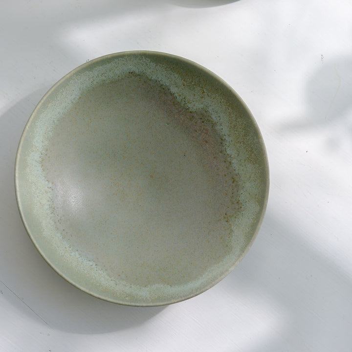 Hiromi Suzuki, Schale, japanische Keramik aus Mashiko, groß, zartgrün (HS06)
