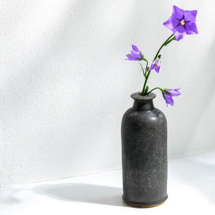 Jun Hojo, Vase, Dark Gray | Japanese Ceramics from Mashiko (JH02)