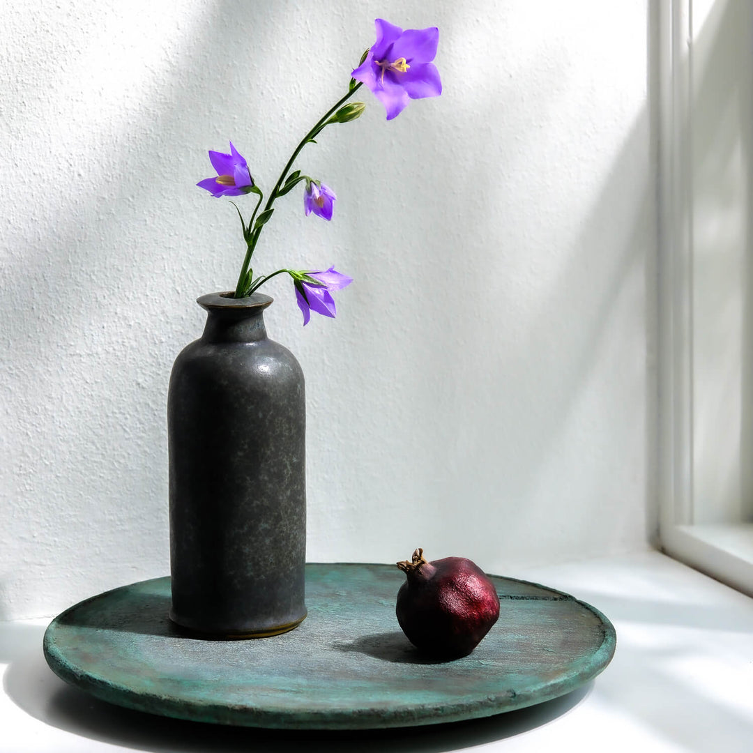 Jun Hojo, Vase, Dark Gray | Japanese Ceramics from Mashiko (JH02)