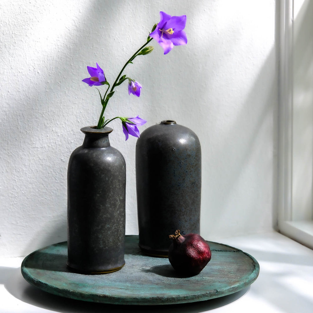 Jun Hojo, Vase, Dark Gray | Japanese Ceramics from Mashiko (JH02)