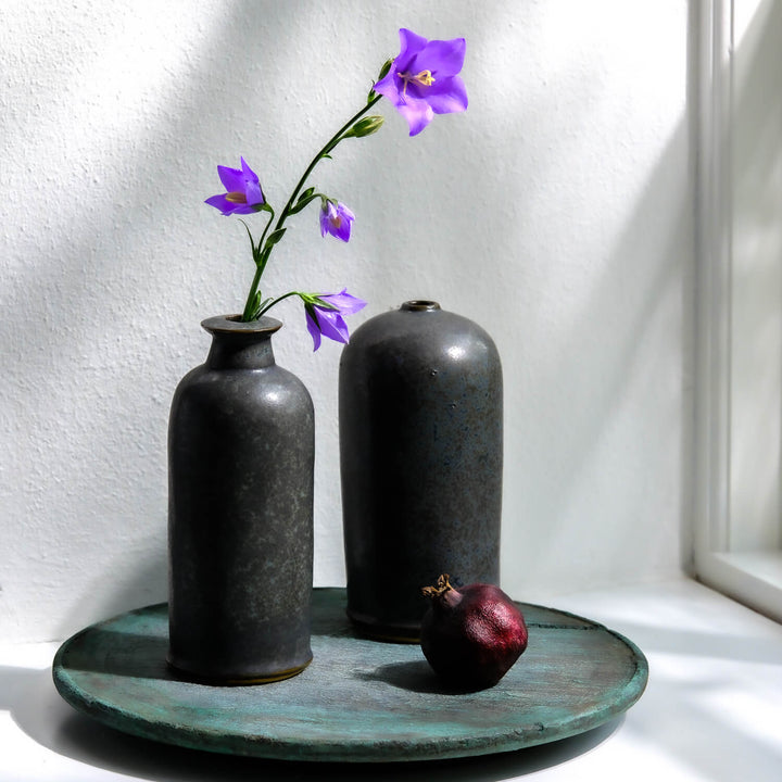 Jun Hojo, Vase, Dark Gray | Japanese Ceramics from Mashiko (JH02)