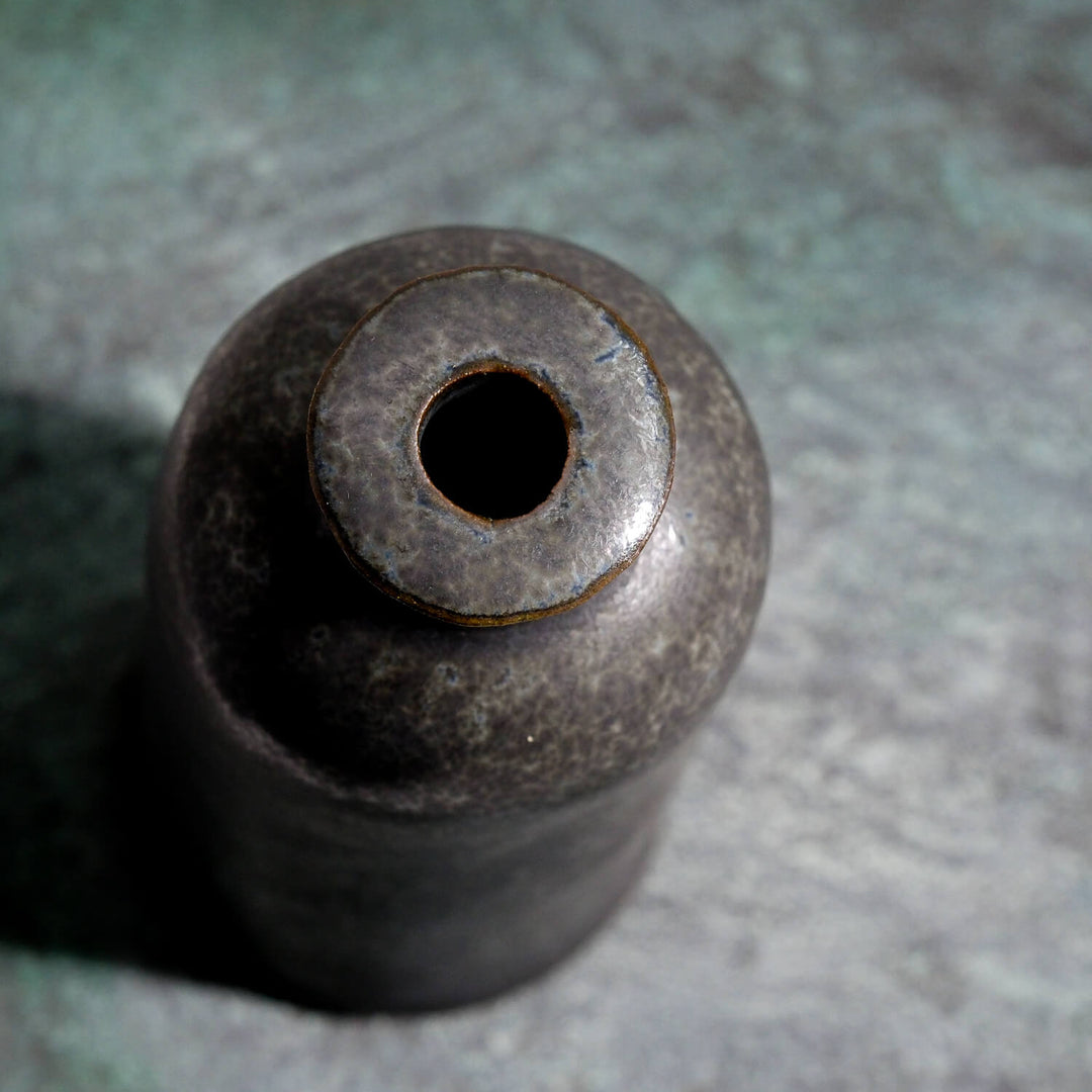 Jun Hojo, Vase, Dark Gray | Japanese Ceramics from Mashiko (JH02)