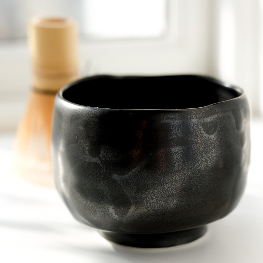 Karin Bablok, Matcha Schale, Porzellan, schwarz groß (KB05)