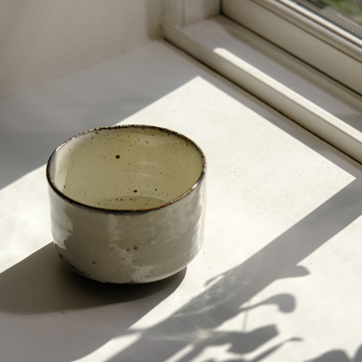 Marco Minetti, Matcha bowl, straight shape, white | feldspar glaze (MM07)