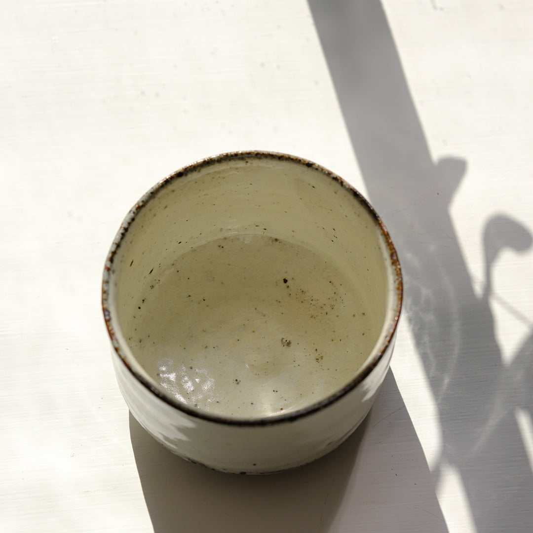 Marco Minetti, Matcha bowl, straight shape, white | feldspar glaze (MM07)