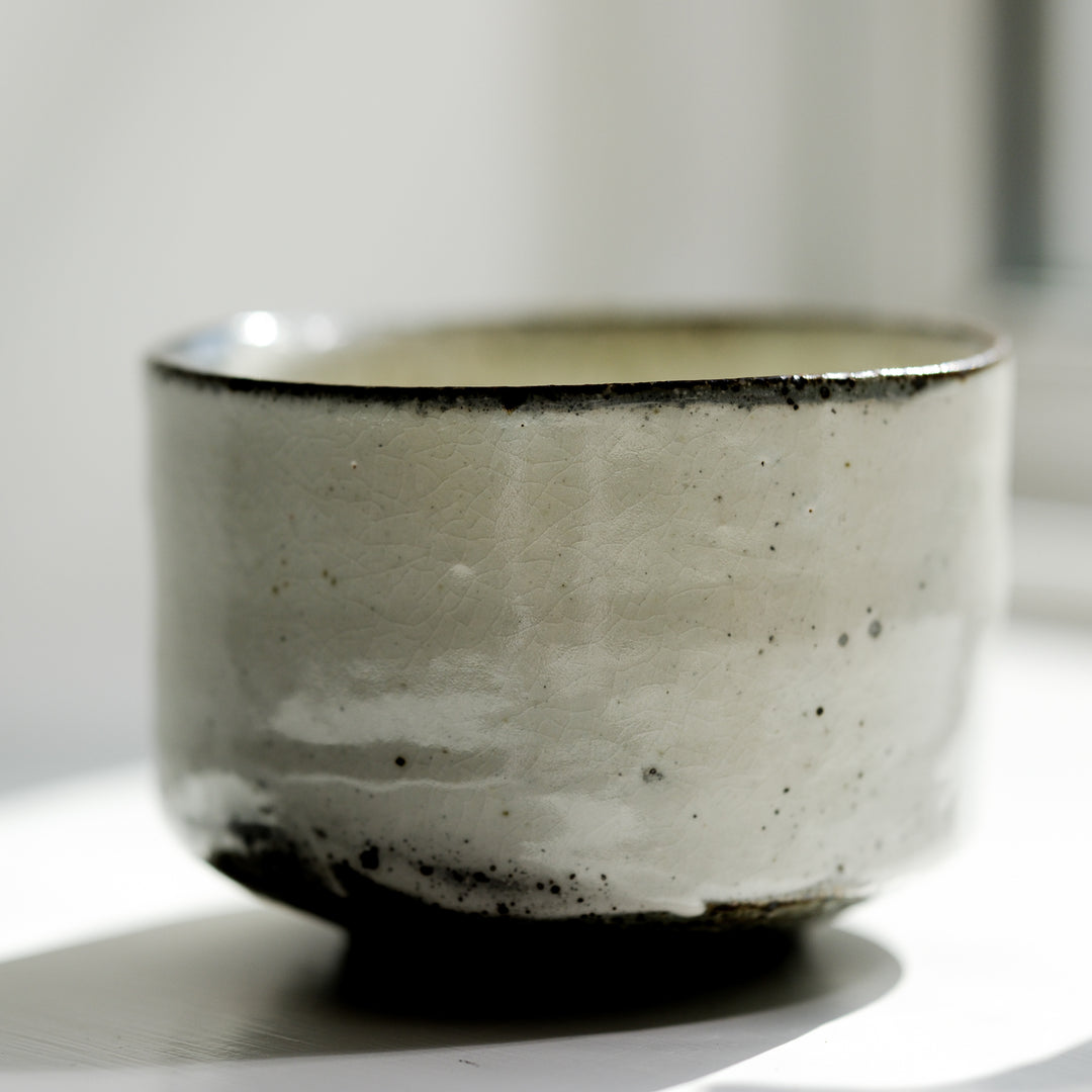 Marco Minetti, Matcha bowl, straight shape, white | feldspar glaze (MM07)