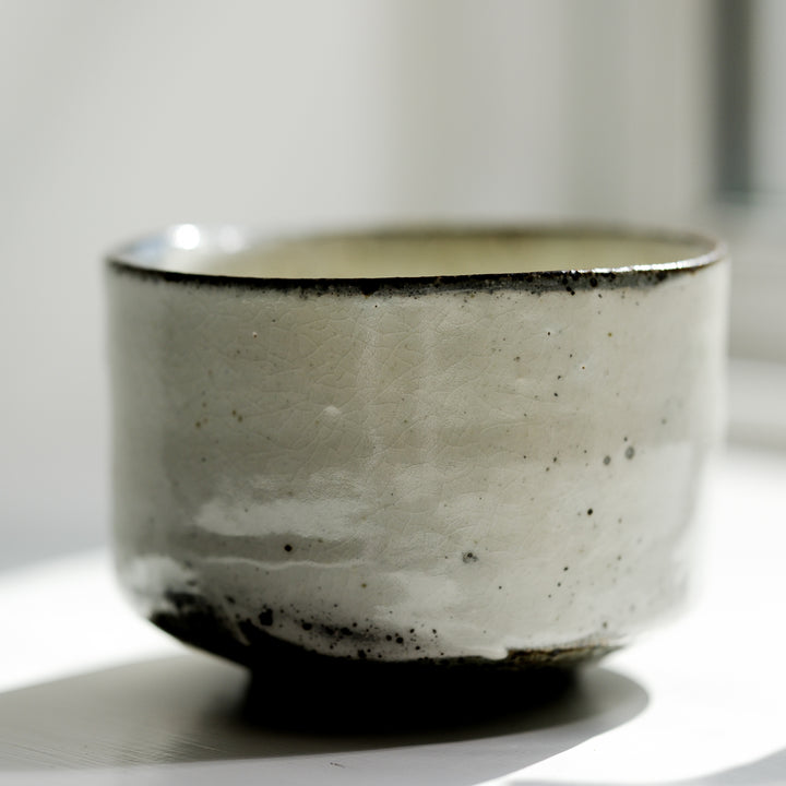 Marco Minetti, Matcha bowl, straight shape, white | feldspar glaze (MM07)