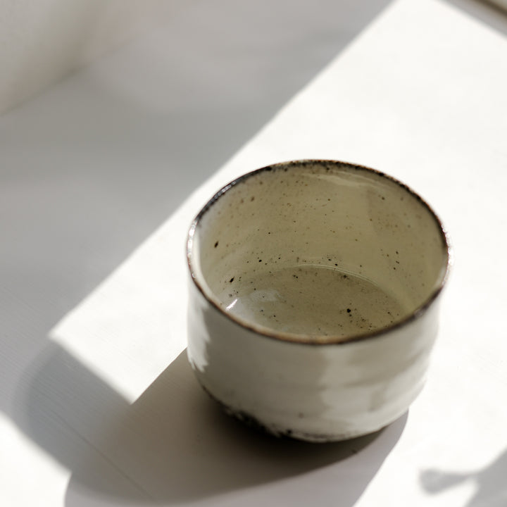 Marco Minetti, Matcha bowl, straight shape, white | feldspar glaze (MM07)