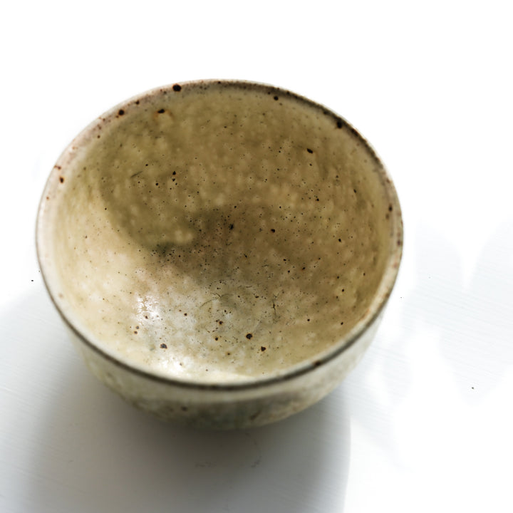 Marco Minetti, Matcha-Schale, gerundet, grünlich | Asche Glasur (MM08)