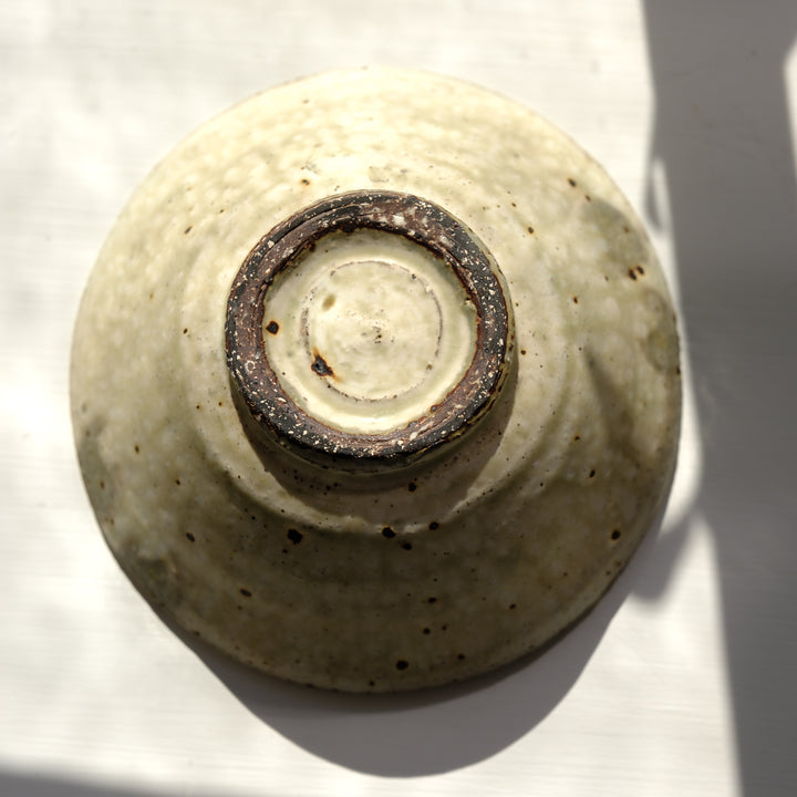 Marco Minetti, Korean sabal (bowl), small, greenish | ash glaze (MM09)
