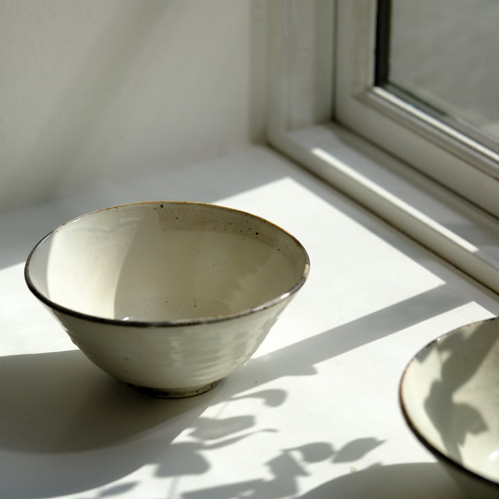 Marco Minetti, Korean Sabal, serving bowl, white | feldspar glaze (MM10)