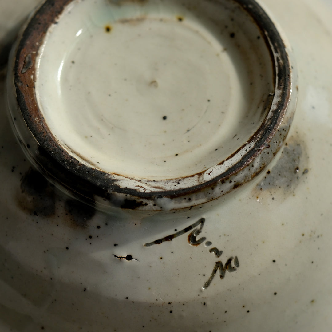 Marco Minetti, Korean Sabal, serving bowl, white | feldspar glaze (MM10)