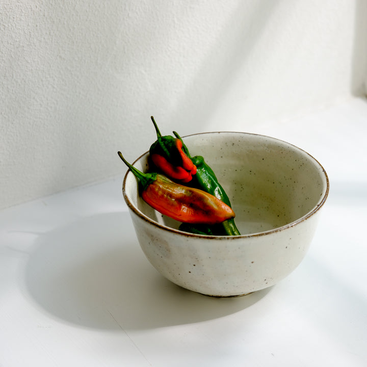 Marco Minetti, Korean sabal, serving bowl, white | feldspar glaze (MM11)