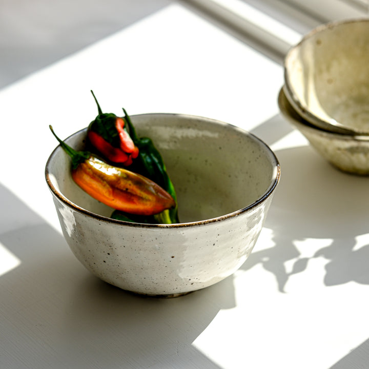 Marco Minetti, Korean sabal, serving bowl, white | feldspar glaze (MM11)