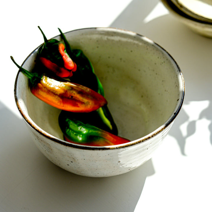 Marco Minetti, Korean sabal, serving bowl, white | feldspar glaze (MM11)