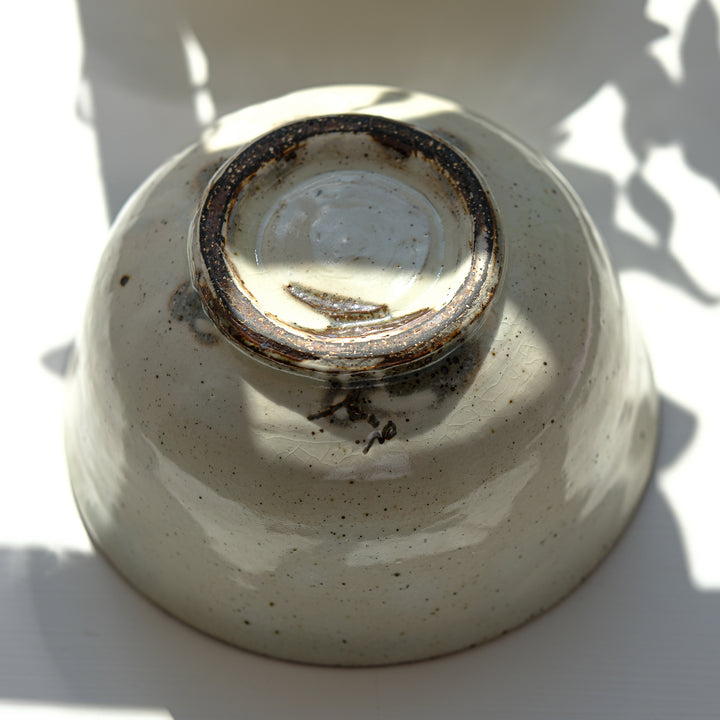 Marco Minetti, Korean sabal, serving bowl, white | feldspar glaze (MM11)