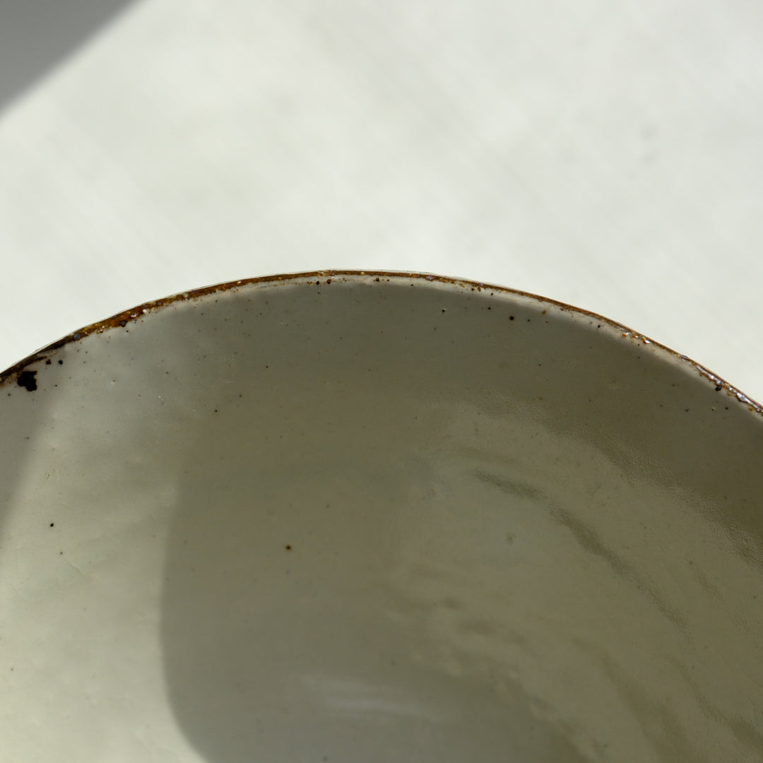 Marco Minetti, Korean sabal, serving bowl, white | feldspar glaze (MM12)