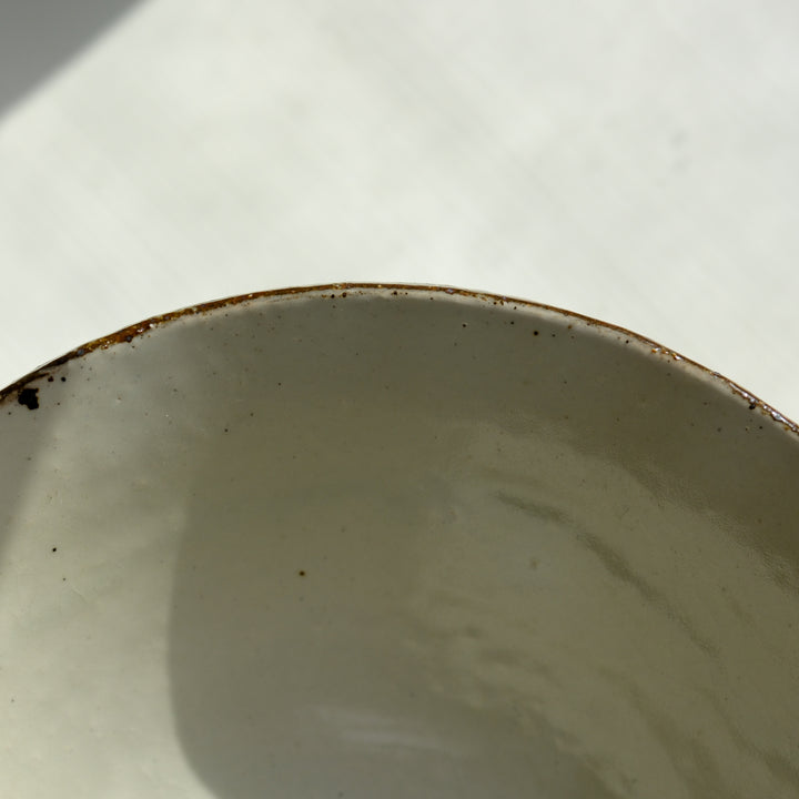 Marco Minetti, Korean sabal, serving bowl, white | feldspar glaze (MM12)