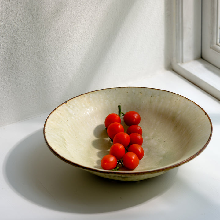 Marco Minetti, Korean sabal, serving bowl, greenish | ash glaze (MM13)