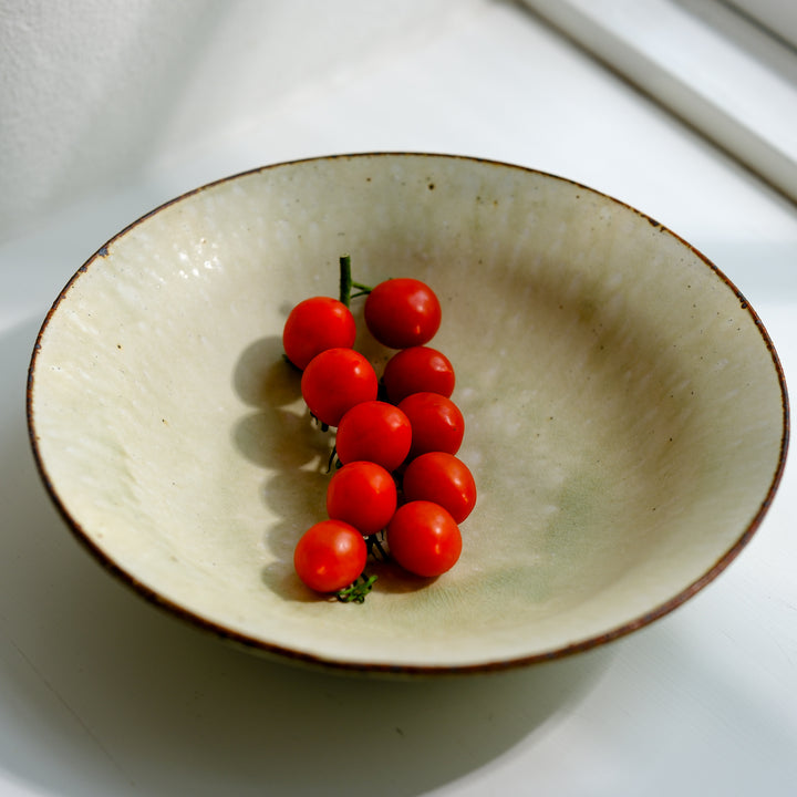 Marco Minetti, Korean sabal, serving bowl, greenish | ash glaze (MM13)