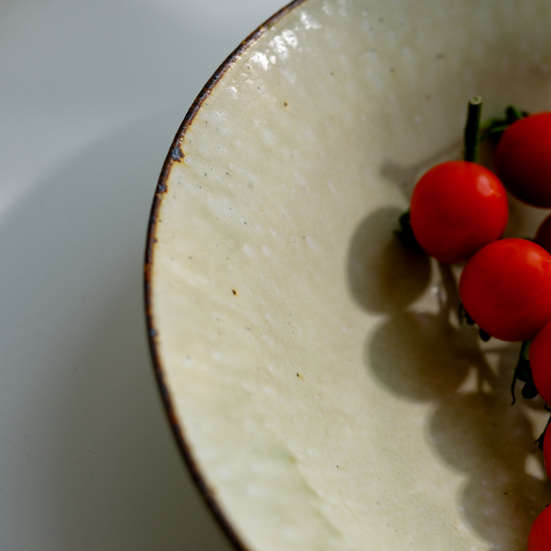 Marco Minetti, Korean sabal, serving bowl, greenish | ash glaze (MM13)