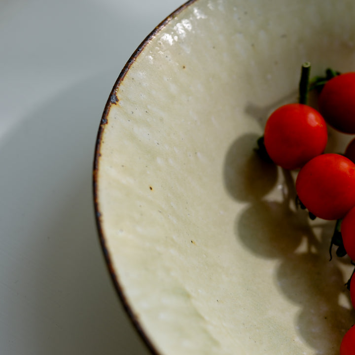 Marco Minetti, Korean sabal, serving bowl, greenish | ash glaze (MM13)