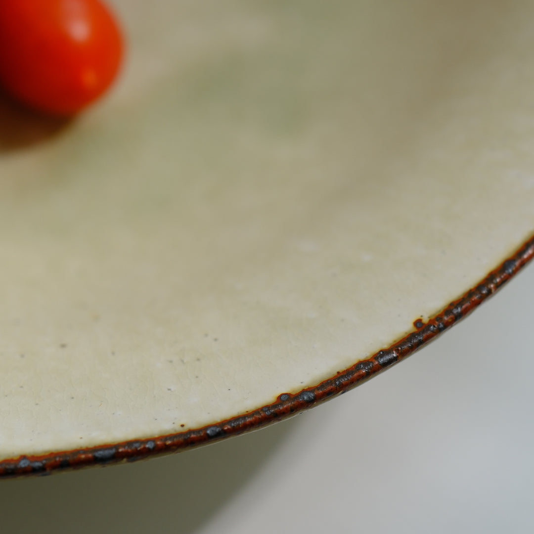 Marco Minetti, Korean sabal, serving bowl, greenish | ash glaze (MM13)