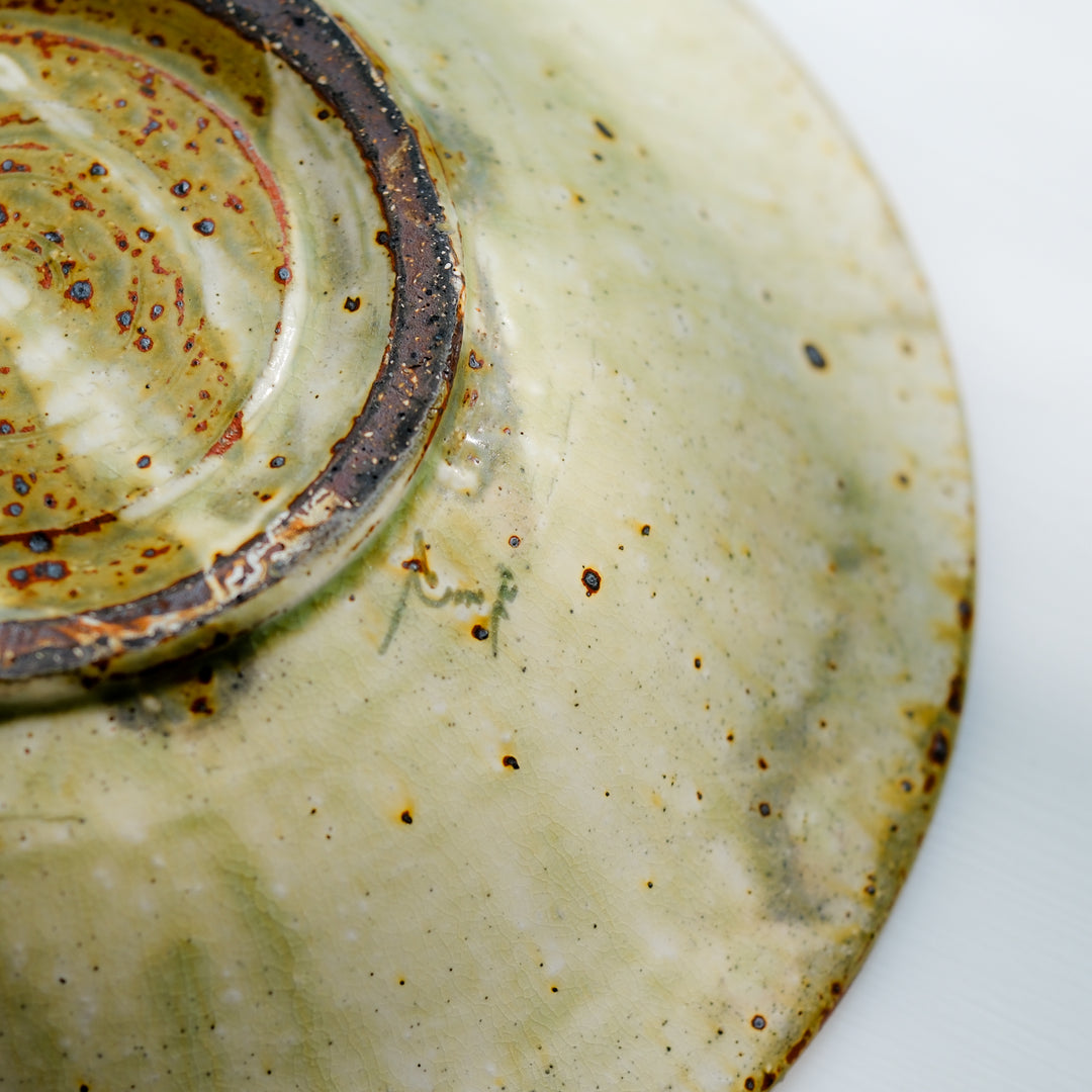 Marco Minetti, Korean sabal, serving bowl, greenish | ash glaze (MM13)