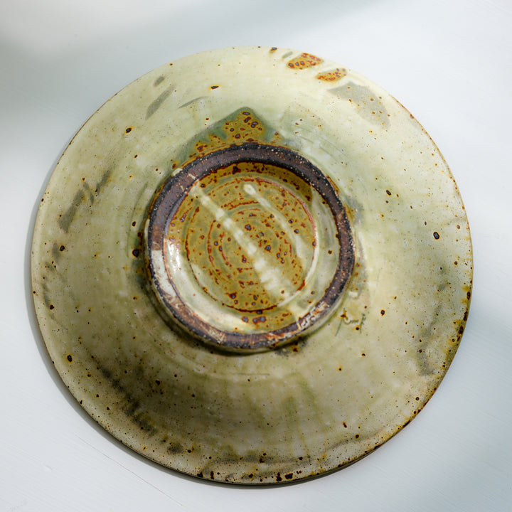 Marco Minetti, Korean sabal, serving bowl, greenish | ash glaze (MM13)