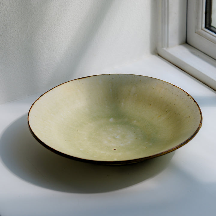 Marco Minetti, Korean sabal, serving bowl, greenish | ash glaze (MM14)