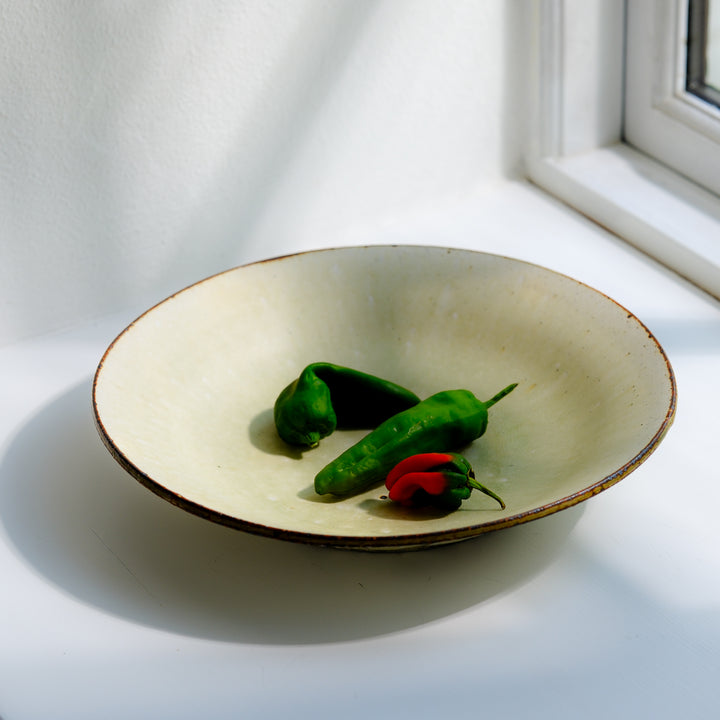 Marco Minetti, Korean sabal, serving bowl, greenish | ash glaze (MM14)