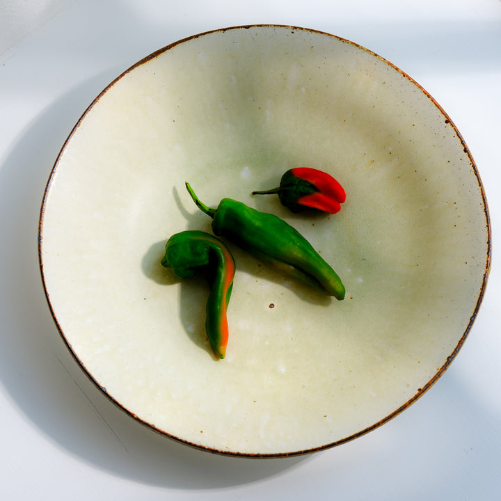 Marco Minetti, Korean sabal, serving bowl, greenish | ash glaze (MM14)