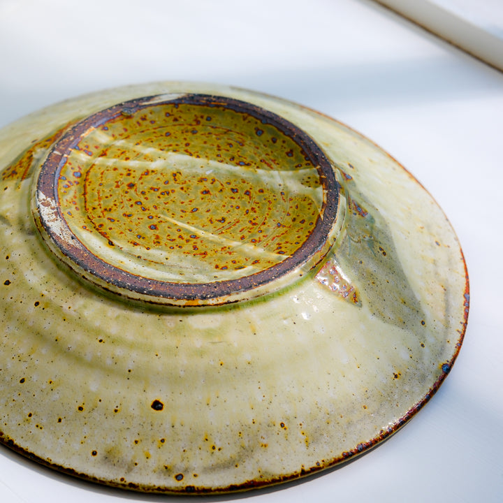 Marco Minetti, Korean sabal, serving bowl, greenish | ash glaze (MM14)