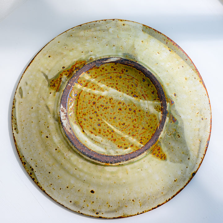Marco Minetti, Korean sabal, serving bowl, greenish | ash glaze (MM14)