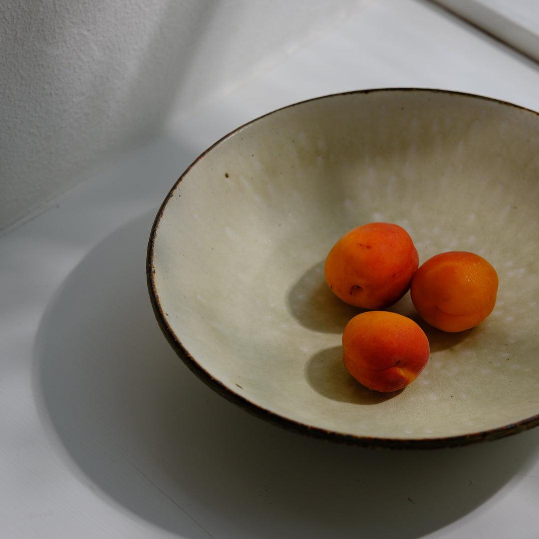 Marco Minetti, Korean sabal, serving bowl, greenish | ash glaze (MM15)