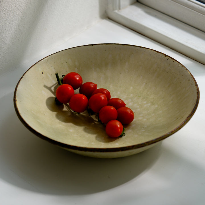 Marco Minetti, Korean sabal, serving bowl, greenish | ash glaze (MM15)