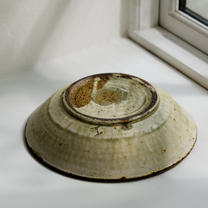 Marco Minetti, Korean sabal, serving bowl, greenish | ash glaze (MM15)