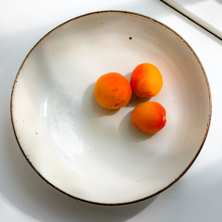 Marco Minetti, Korean sabal, serving bowl, white | feldspar glaze (MM16)