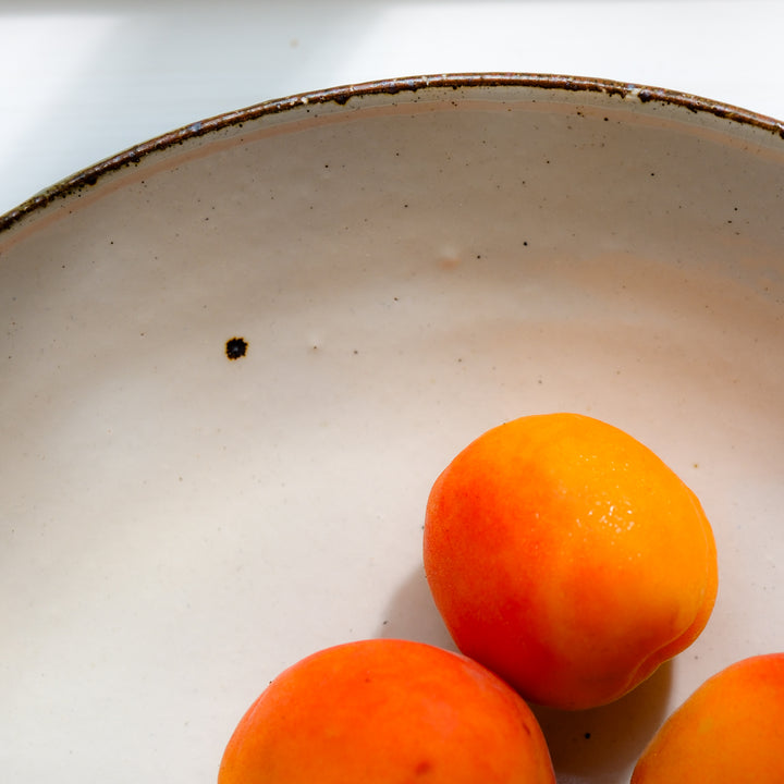 Marco Minetti, Korean sabal, serving bowl, white | feldspar glaze (MM16)