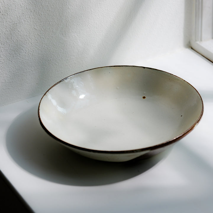 Marco Minetti, Korean sabal, serving bowl, white | feldspar glaze (MM17)