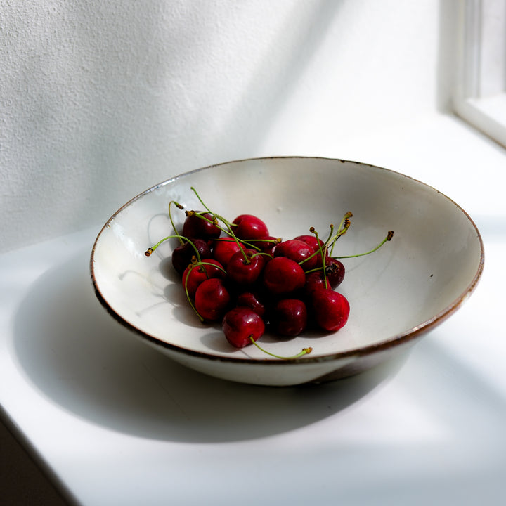 Marco Minetti, Korean sabal, serving bowl, white | feldspar glaze (MM17)