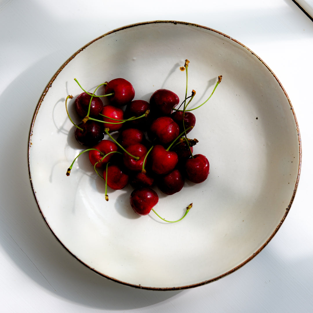 Marco Minetti, Korean sabal, serving bowl, white | feldspar glaze (MM17)