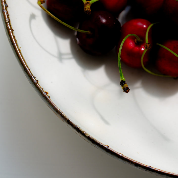 Marco Minetti, Korean sabal, serving bowl, white | feldspar glaze (MM17)