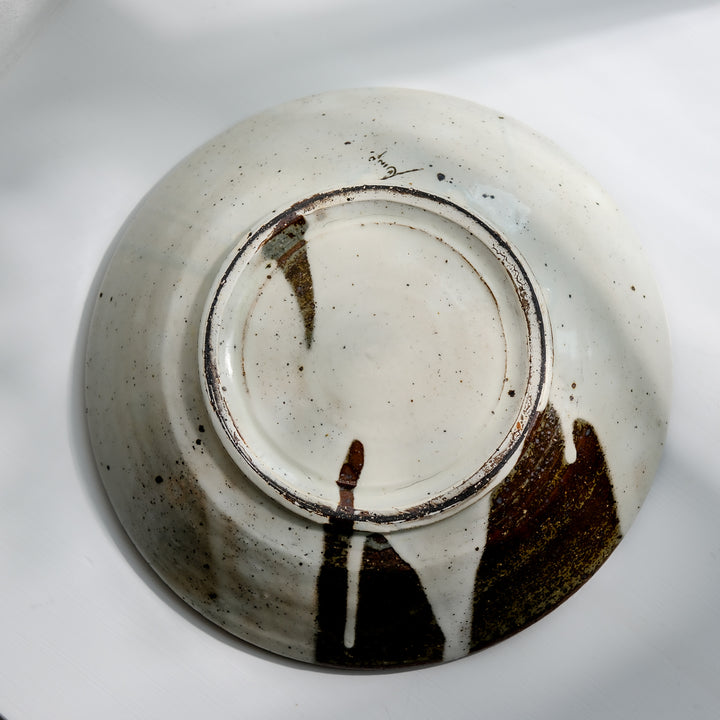 Marco Minetti, Korean sabal, serving bowl, white | feldspar glaze (MM17)