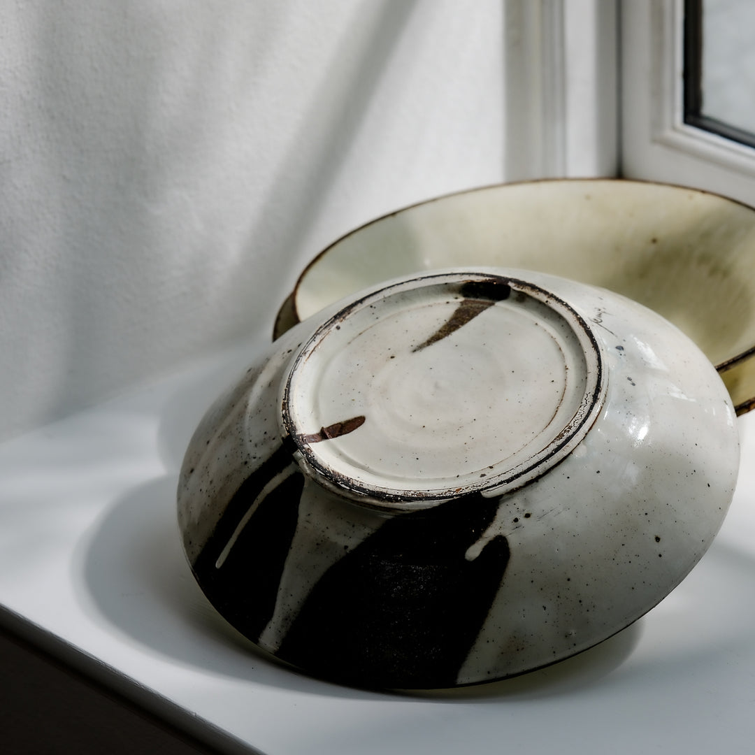 Marco Minetti, Korean sabal, serving bowl, white | feldspar glaze (MM17)